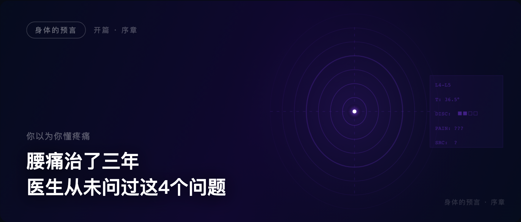 身体的预言 · 序章 · 你以为你懂疼痛